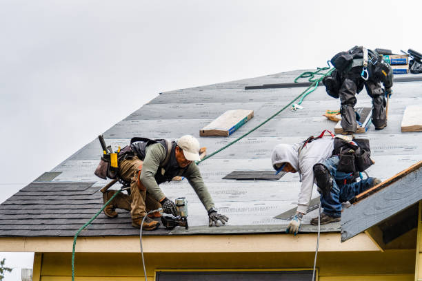 Professional Roofing technician working in Abbotsford, WI